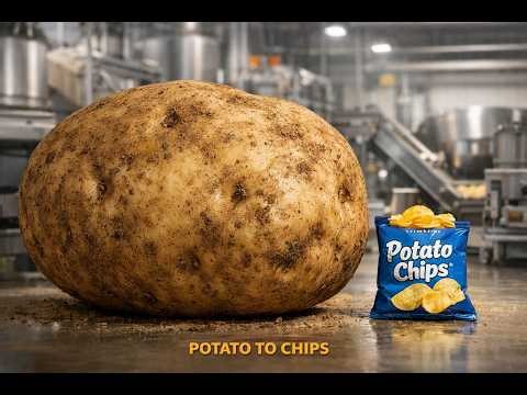 How Potato Chips Are Made in a Modern Factory