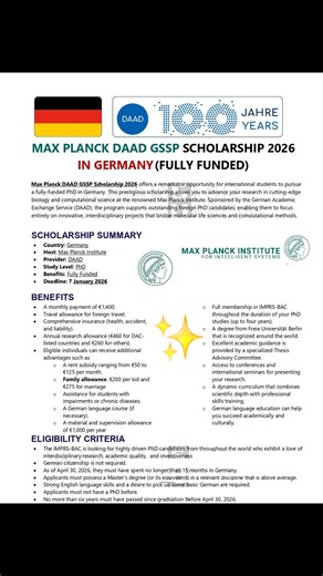 118K views · 416 reactions |  Max Planck DAAD GSSP Scholarship 2026...