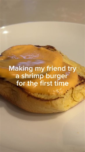 My friend never tried a shrimp burger before so I made him a cajun style shrimp burger and he loved it!! 10/10