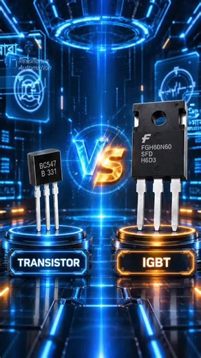 Transistor vs IGBT ⚡ | কোনটি High-Power Applications-এর জন্য Better? | Power Electronics #Transistor #IGBT #PowerElectronics #Electronics #ElectricalEngineering