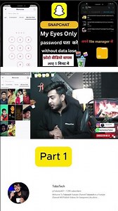 part :-1 Snapchat My Eyes only Forgot Password 2026 | My Eyes only Photo Recovery | tobotech