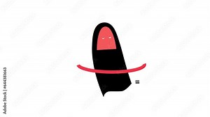 Seamless animation of spinning ghost. Design element in flat style for Halloween celebrate. Motion design for injecting humor and energy into your projects.