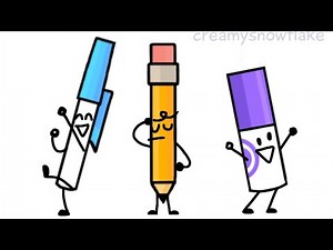 Pen Marker Pencil Dance (BFB/BFDI Animation)