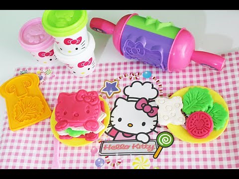 Hello Kitty Picnic Set Festa do Sanduiche Playset Massinha de Modelar