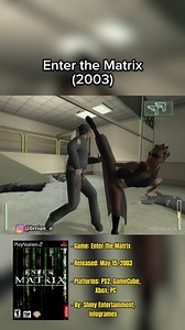Brian on Instagram: "Who remembers this game? 😮 This was the first Matrix game based on the movies and the story takes place during the timeline of Matrix Reloaded where you play as either Niobe or Ghost. Featuring over an hour of original footage written and directed by the Wachowskis. . . . All of the gameplay and video editing was made by me. Follow and support me here on Instagram for more gaming content! ➡️ @brrian_o . . . #fyp #foryou #matrix #thematrix #keanureeves #retro #retrogaming #m
