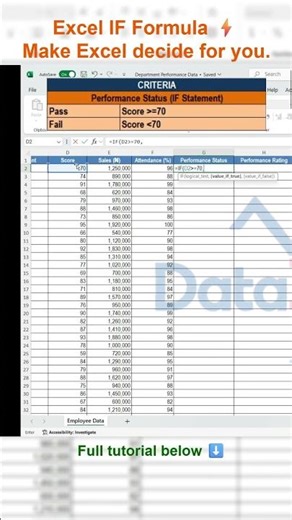 Automate Data Using IF Function