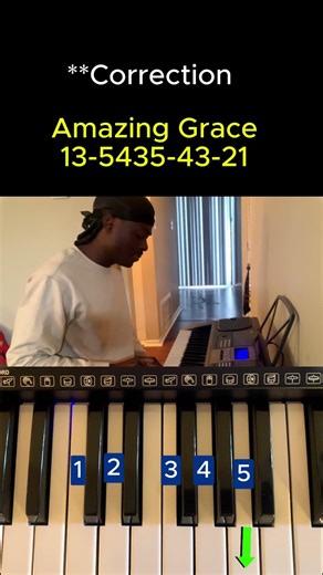 Correction ** Amazing Grace | day 1 piano Lessons | KokoChem Education
