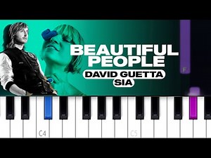 David Guetta & Sia - Beautiful People (Piano Tutorial)