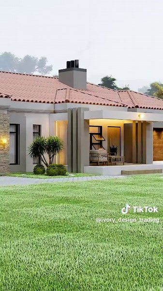 Modern Scotch Roof House Design with Four Bedrooms