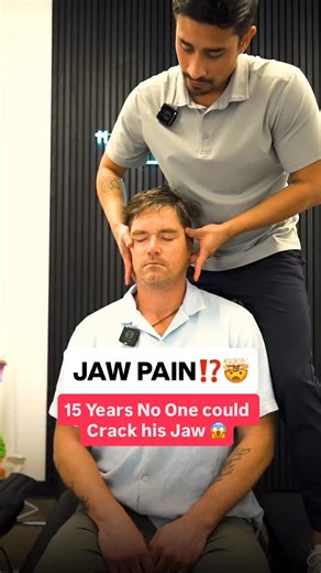 The Aligned Clinic on Instagram: "Huge JAW Cracks‼️😬 He lived with constant jaw pain, searching for answers doctor after doctor couldn’t give. Appointments came and went, but the pain stayed. When he finally tried a chiropractic adjustment, things changed. The tension eased, the pain lifted, and relief felt real for the first time. #feelgood #crackingbones #painrelief #neckpain #reactions #trendingreels #headaches #satisfying #asmr #backpain #healingjourney #neckcrack #wellness #chronicpain"