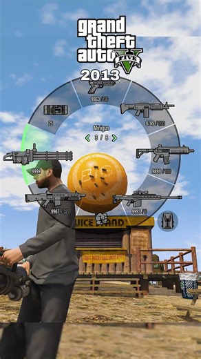 A big orange ball falling from a high mountain in GTA 5 #gtaonline #gta5online #gtaviral #gta5 #fail