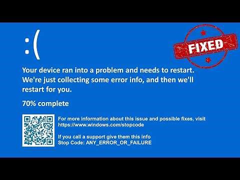 Your PC ran into a problem and needs to restart Windows 11/10 | How to Fix Blue Screen Error?