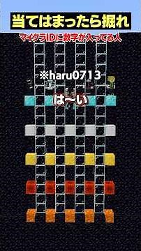 マイクラIDに数字が入ってる人～？【当てはまったら掘れ😜】#メメントリ #マイクラ #マインクラフト