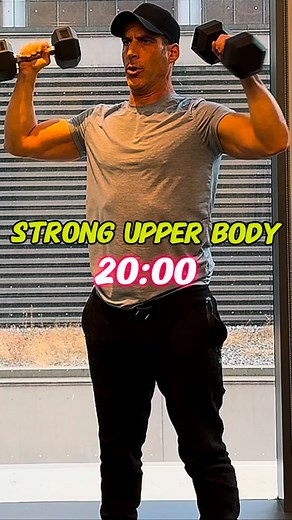 Jon Atlas | Transformation Coach for Men 35+ on Instagram: "🔥 Want to lose the gut and double your strength—in just 100 minutes a week? DM “ATLAS” for details on my elite coaching program for busy men 35–55. ⸻ 📌 SAVE & SHARE this 20-minute Upper Body Workout! Perform each exercise for 1 minute, then rest for 1 minute after completing all 6. Repeat for 3 rounds to hit the full 20 minutes. 1️⃣ Slow Push-Ups – 10 reps 2️⃣ Arnold Press – 10 reps 3️⃣ Alternating Dumbbell Hammer Curls – 10 reps (eac