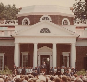 Across the decades, countless visitors have celebrated Independence Day at Monticello. Today, we’re looking back at our 1976 Naturalization Ceremony and Bicentennial Celebration! As we prepare America’s upcoming 250th in 2026, we’re asking you to help us remember the many Monticello July 4 ceremonies of years past with your favorite images and memories (bonus points for bell-bottoms, big hair, and other fashion trends from yesteryear!). Send your favorite photos to social@monticello.org for a ch