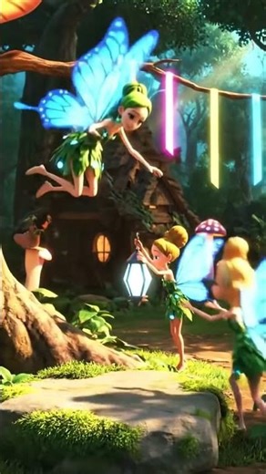 3d animated butterfly fairy leading tribe #animation #disney #cartoon #fairy #encanto #tinkerbell