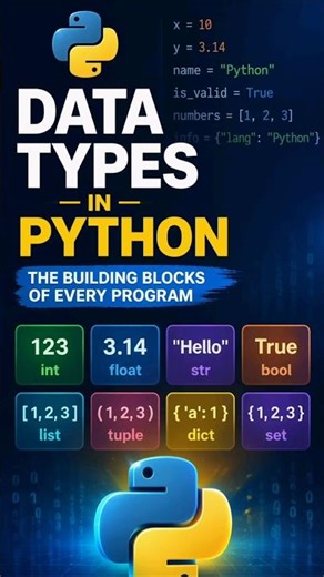 ❌Stop Coding Without This! Python Data Types Explained 🚀