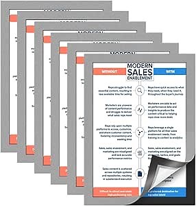 ZHIDIAN Document Sign Holder Pockets with Adhesive Back, Plastic Poster Picture Notice Display Frame for Window/Door/Wall/Cabinet, 8.5 x 11.6 Inches, Silver, 12 Pack