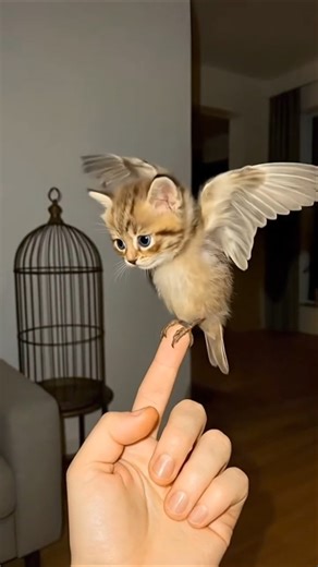 "Cutest Cat-Bird Hybrid Ever! 😍 Unreal Cute Moment"