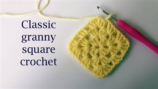 Classic Granny Square Crochet | Crochet a Granny Square | Crochet Motif