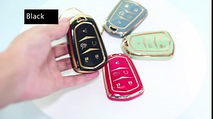 Amazon.com: For Cadillac Key Fob Cover with Keychain TPU Protector Suitable for Cadillac Escalade CTS SRX XT5 ATS STS CT6 Key Shell Case Holder (Black) : Automotive