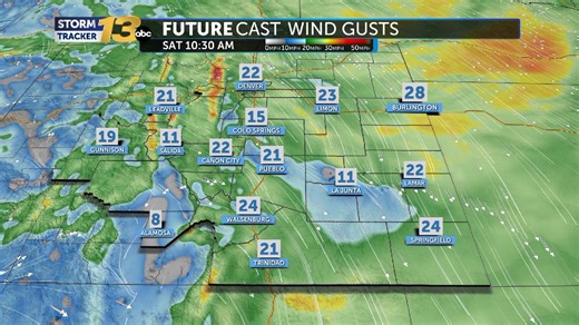 🔺SATURDAY (10-17) will be a bit breezy as our next reinforcing shot of cold air moves in. Temps at or below freezing Saturday night-Sunday morning | Merry Matthews - KRDO 13 Chief Meteorologist
