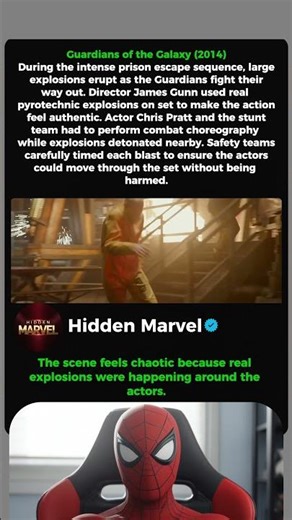 The Guardians of the Galaxy Explosion Scene That Used Real Pyrotechnics 💥#guardiansofthegalaxy #mcu