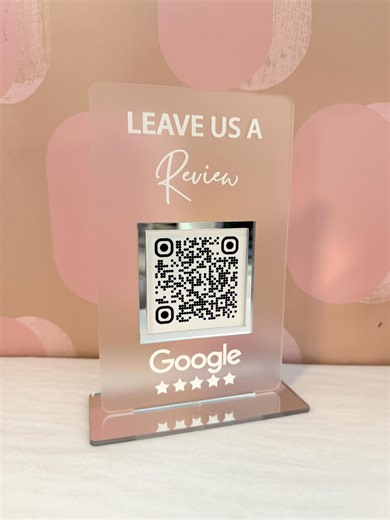 Customizable QR Code Review Sign: Business Display Plaque (7.1 X 4.4) - Etsy