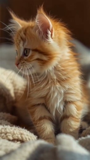 This tiny orange kitten is too cute to handle 🧡🐱