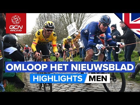 Incredible Solo Attack Conquers The Cobbles! | Omloop Het Nieuwsblad 2023 Highlights - Men