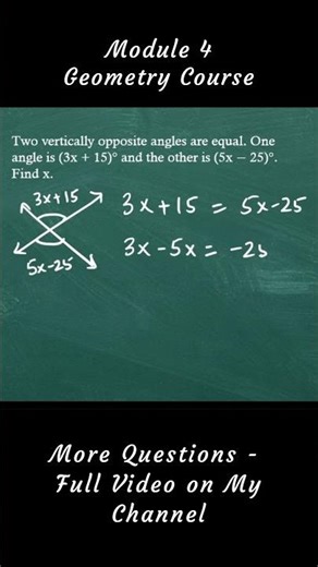 Vertically Opposite Angles #linesandangle #grade 7 #linearpair #verticallyoppositeangles