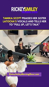 Xscape member Tamika Scott called in to share her thoughts on her estranged sister LaTocha going viral, update fans on their relationship, and send a special message to her sister. See the full interview here: https://trib.al/7DpfMzX | Rickey Smiley Morning Show