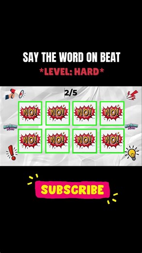 Say The Word On Beat Challenge | Level Hard | SHORTS