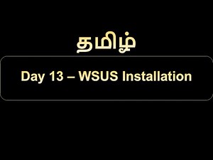 Day 13 WSUS Installation