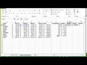 Microsoft Excel - Mixed References $A1
