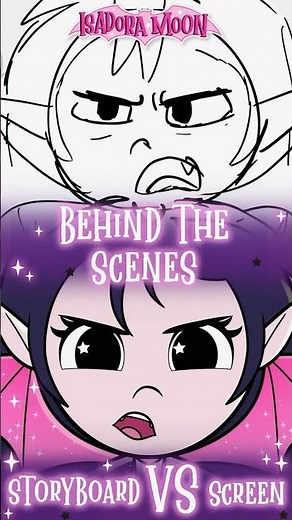 Isadora Moon - Behind the Scenes - storyboard vs animation - #cartoon #funny #slime