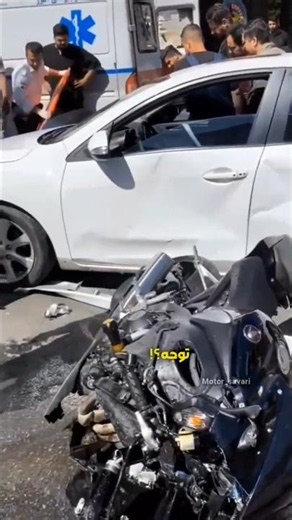 Severe motorcycle crash, rider critically injured🏍🥺 Speed = Inattention = Lack of safety = Death