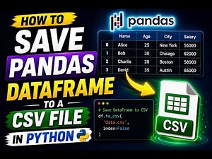 How to save a Pandas Dataframe to a csv file in Python #howto