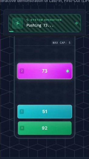 "Stack in C Data Structure Explained in 10 Seconds! 🔥 | Push & Pop !#computerscience #stack #coding