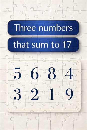 Can You Find 3 Numbers That Add Up to 17? 🧠 Hard Math Puzzle Challenge