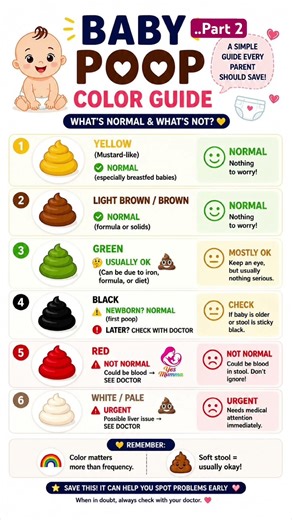 Baby Poop Colors Explained 💩🚨 What’s Normal & When to Worry! #shorts #shortsfeed
