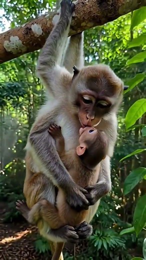 Affection of Female Mothers in Conservation & Tropical Forests #shorts #forest #animals #wildlife