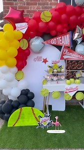 Have a ball with this softball-themed party from @giggles_galore! #softball #softballlife #party #sportsparty | Oriental Trading Company