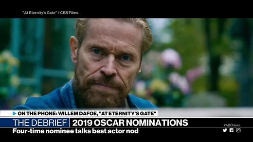 Willem Dafoe reacts to Oscar nomination