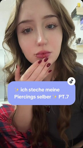 Vertical Labret Piercing Selbststechen - PT. 7