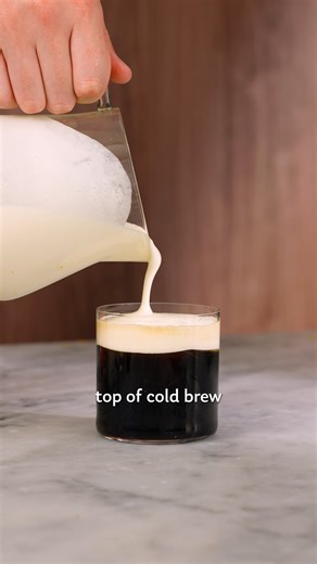 283K views · 110 reactions | Want to know the easiest way to level up your coffee? ☕ Here’s how to make cold foam at home – no cafe needed. All you need: 拏 Cold milk  Heavy cream ⚡ A milk frother ⏱ 20–30 seconds Use it to top your iced latte, cold brew, or even your espresso for a smooth, velvety finish. | The Espresso Club by Industry Beans | Facebook