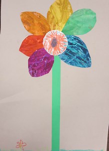 Kindergarten color wheel flowers
