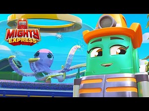 Faye and Liza Save a Baby Octopus 🐙| Mighty Express | Cartoons for Kids