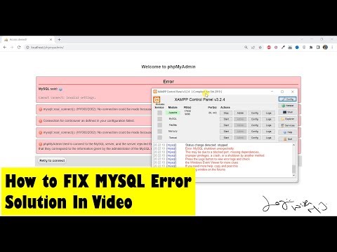 How to Fix Error Mysql Shutdown unexpectedly, This mat be due to a blocked port missing dependencies