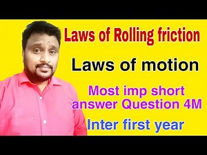 laws of Rolling friction | class11 | laws of motion..